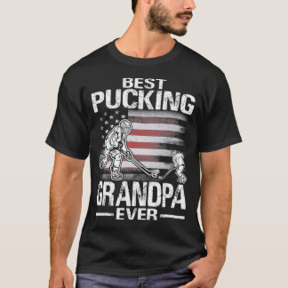 T-shirt Meilleure Fête des pères de hockey de grand-père d
