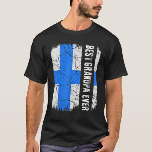 T-shirt Meilleure Fête des pères Drapeau Finn Grandpa Ever