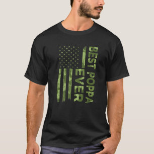 T-shirt Meilleure Fête des pères Poppa jamais Camouflage a