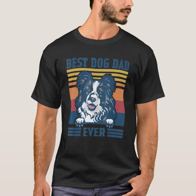 T-shirt Meilleure frontière pour les hommes Collie Papa Ja (Devant)