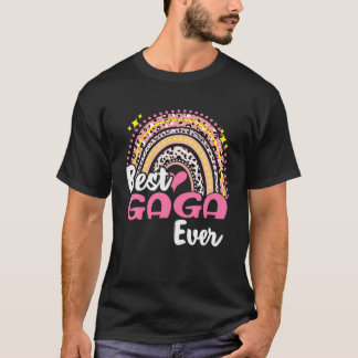 T-shirt Meilleure Gaga Jamais Drôle Léopard Rose Mères Arc