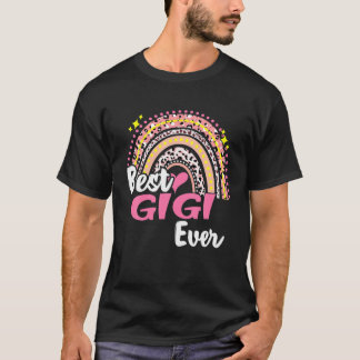 T-shirt Meilleure Gigi Jamais Drôle Léopard Rose Mères Arc