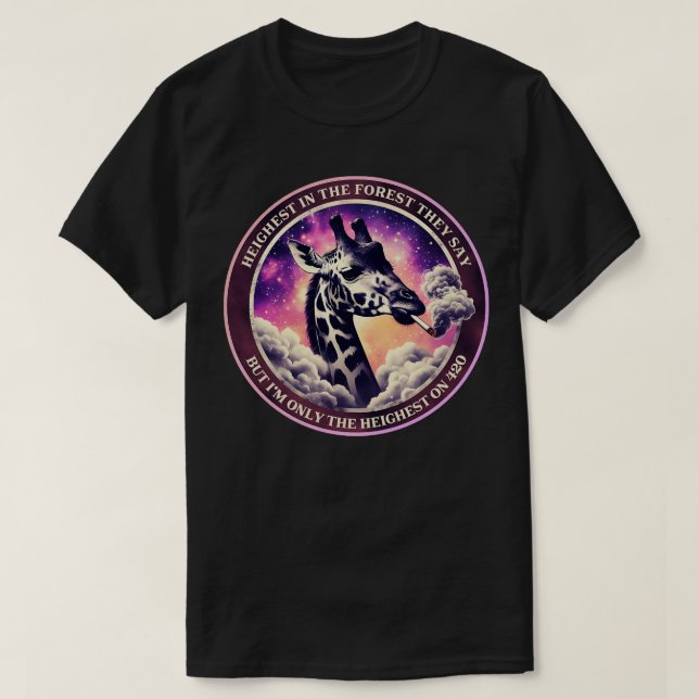 T-shirt Meilleure Giraffe Dans La Forêt Heureuse (Design devant)