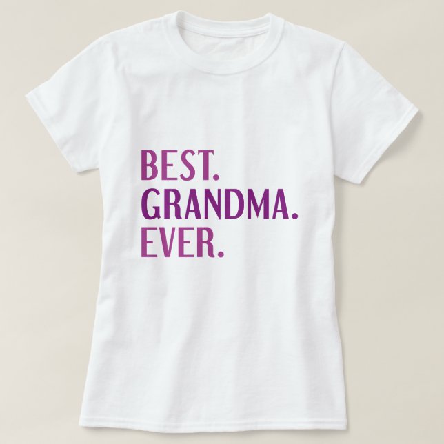 T-shirt Meilleure grand-mère (Design devant)