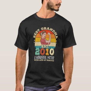 T-shirt Meilleure Grand-Mère Depuis 2010 Grand-Mère Une Me