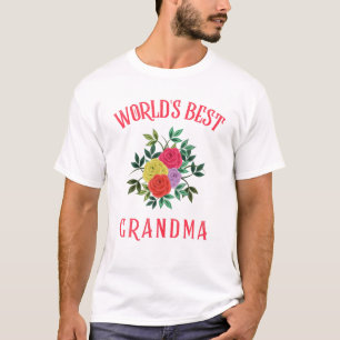T-shirt Meilleure grand-mère du monde Joyeuse fête des m