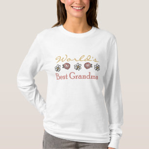 T-shirt Meilleure grand-mère du monde Rose