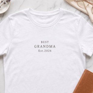 T-shirt Meilleure Grand-Mère Est Date Personnalisée Minima