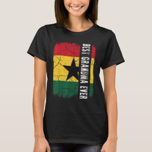 T-shirt Meilleure grand-mère ghanéenne au Ghana Drapeau de