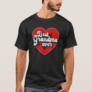 T-shirt Meilleure grand-mère jamais Albanie Drapeau albana