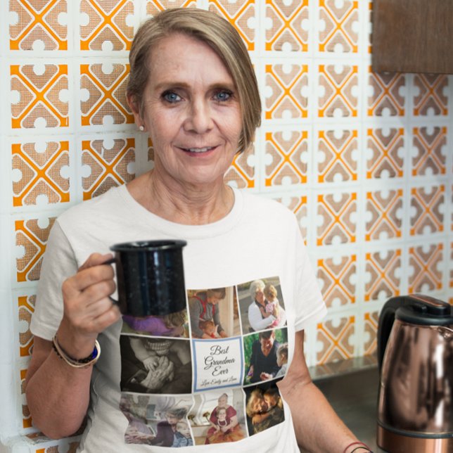 T-shirt Meilleure grand-mère jamais photo collage texte pe (Créateur téléchargé)