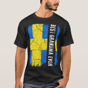 T-shirt Meilleure grand-mère suédoise jamais Suède Drapeau