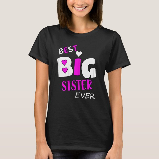 T-shirt Meilleure grande soeur jamais (Devant)