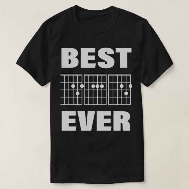 T-shirt Meilleure Guitare Papa Ever - Drôle cadeau Guitare (Design devant)
