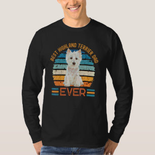 T-shirt Meilleure Highland Terrier Papa Jamais Westie Chie