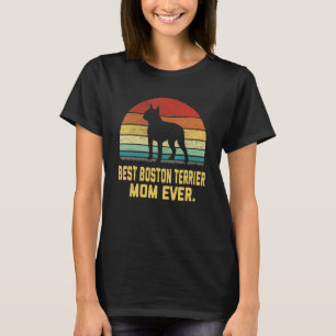 T-shirt Meilleure maman Boston Terrier vintage de tous les