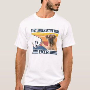 T-shirt Meilleure maman bullmastiff Jour Vintage des mères