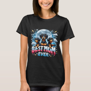 T-shirt Meilleure Maman Dachshund Chien Contrefaçon Meille