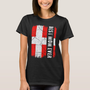 T-shirt Meilleure maman danoise chaque Danemark Drapeau Fê