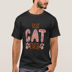 T-shirt Meilleure Maman de Chat de Tous les Temps Fleur Ma