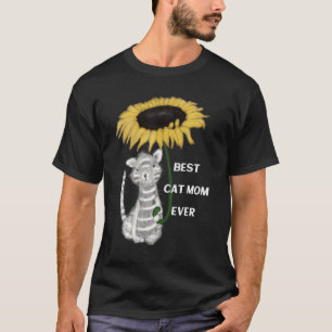 T-shirt Meilleure Maman de Chat de Toutes les Dames Avec T
