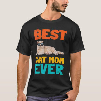T-shirt Meilleure Maman de Chat Jamais Propriétaire de Cha