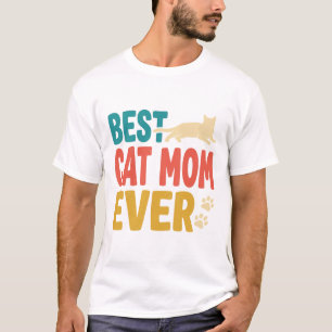 T-shirt Meilleure Maman de Chat Vintage Design de Amateur