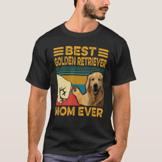 T-shirt Meilleure Maman de Golden Retriever Retro Vintage