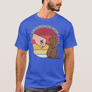 T-shirt Meilleure maman de marmotte de fond jamais