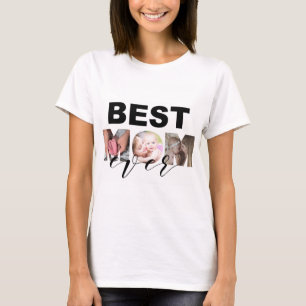 T-shirt Meilleure maman Ever collage photo personnalisé
