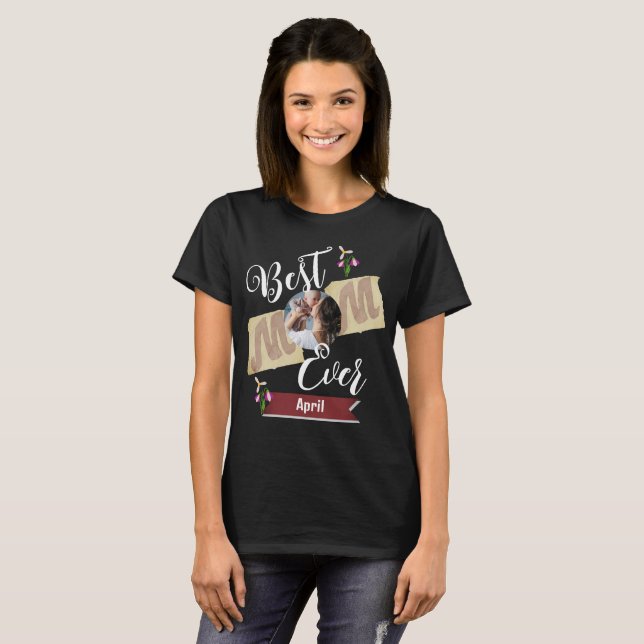 T-shirt meilleure maman jamais, maman et bébé une famille  (Devant entier)
