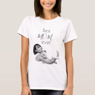 T-shirt Meilleure maman jamais photo personnalisée