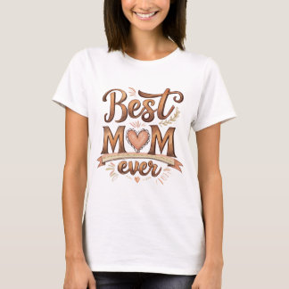 T-shirt Meilleure maman jamais typographie rustique avec c