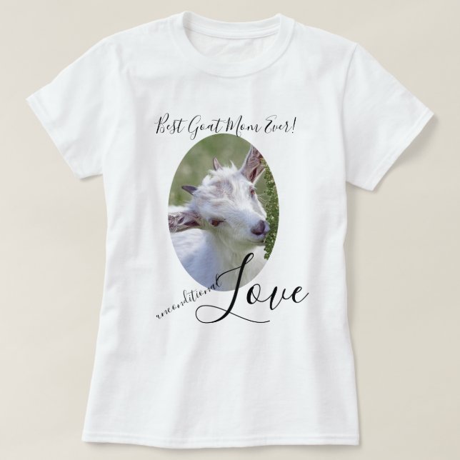 T-shirt Meilleure maman jamais votre photo Amour inconditi (Design devant)