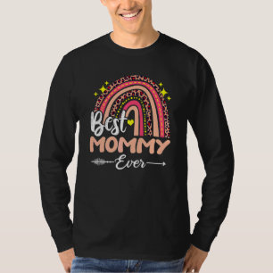 T-shirt Meilleure maman léopard jamais Rainbow Happy Mothe