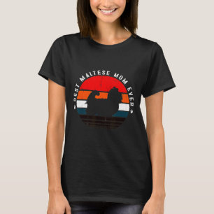 T-shirt Meilleure maman maltaise jamais chien maltais