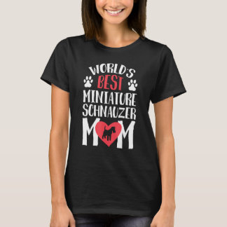 T-shirt Meilleure maman Schnauzer miniature du monde