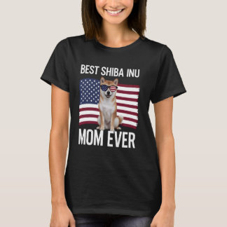 T-shirt Meilleure maman Shiba Inu jamais 4 juillet chien p