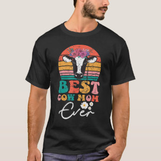 T-shirt Meilleure Maman Vache Jamais Ferme Vache Fermier R