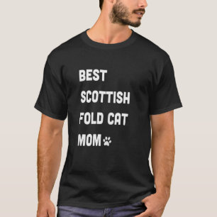 T-shirt Meilleure Mère de Chat Scottish Fold pour Femmes