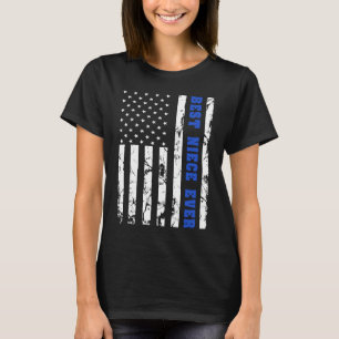 T-shirt Meilleure nièce jamais US Vintage Drapeau Famille