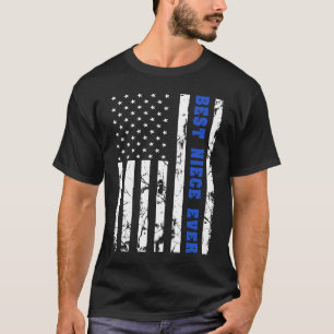 T-shirt Meilleure nièce jamais US Vintage Drapeau Famille