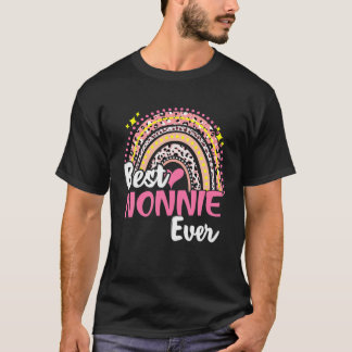 T-shirt Meilleure Nonnie Jamais Drôle Léopard Rose Mère Ar