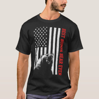 T-shirt Meilleure Ours Bumpa Jamais USA Da Père du drapeau