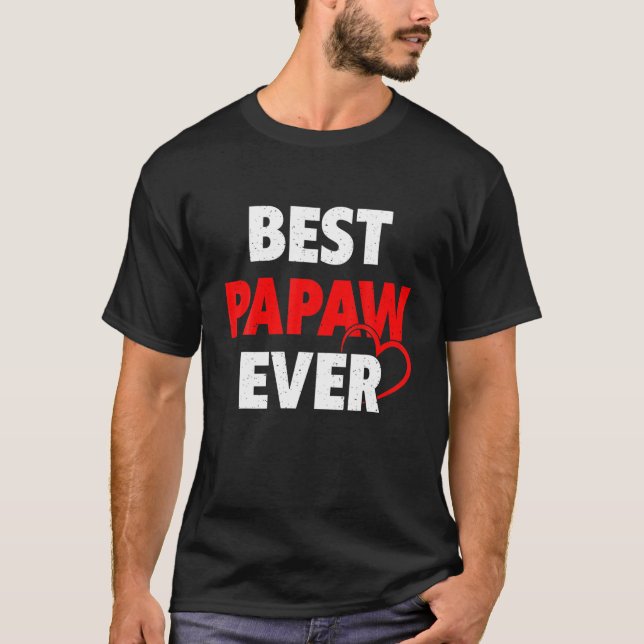 T-shirt Meilleure Papaw Jamais Rétro Valentines Jour Corre (Devant)