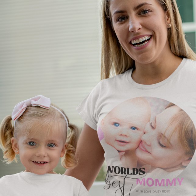 T-shirt Meilleure photo maman au monde (Créateur téléchargé)