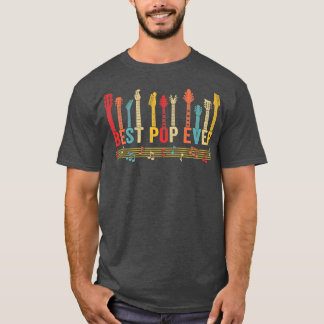 T-shirt Meilleure pop jamais papa Fête des pères guitare