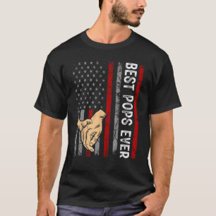 T-shirt Meilleure Poppa Pour Les Hommes Avec Les Etats-Uni
