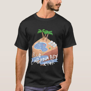 T-shirt Meilleure Scène De Plage De Cabana Boy Avec Palmie