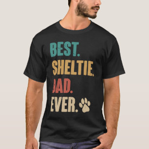 T-shirt Meilleure Shelter Papa Shetland Sheepdog Chien
